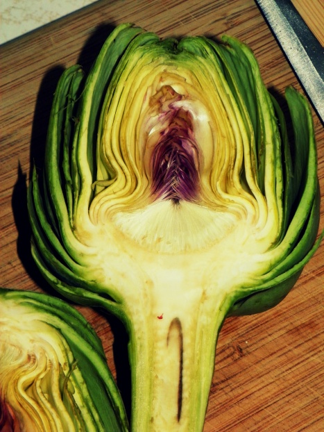 My Sunday Dinner :: Steamed Artichoke  ~ Pen Pals and Cookin' Gals