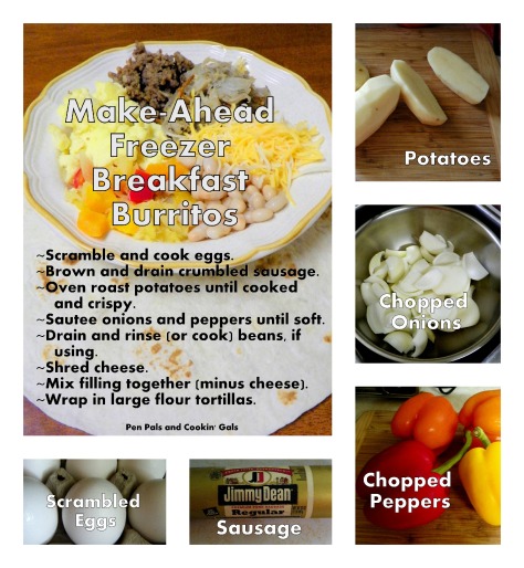 Make-Ahead Freezer Breakfast Burritos :: Pen Pals and Cookin' Gals Blog